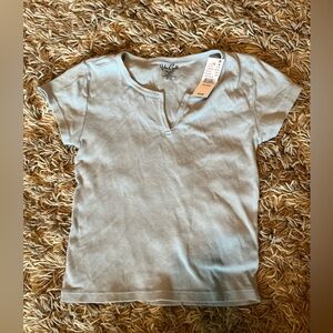 Women’s Brandy Melville Light Blue Short Sleeve Top BNWT